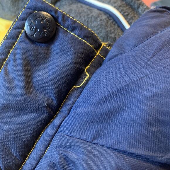 OshKosh Blue 6-9M 2-Piece Snowsuit Set Jacket & Bibs Yellow Navy Rare Size - Picture 13 of 14